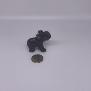 Natural Moss Agate Crystal Elephant